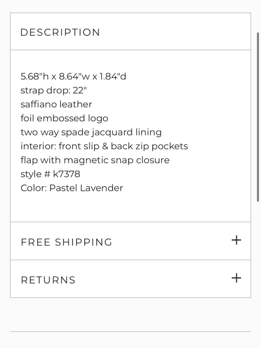 NEW KATE SPADE SADIE ENVELOPE MINI CROSSBODY - Picture 8 of 8